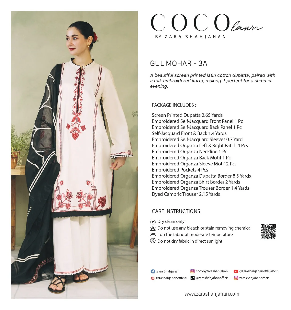 03A -GUL MOHAR -  COCO LAWN UNSTITCHED 24