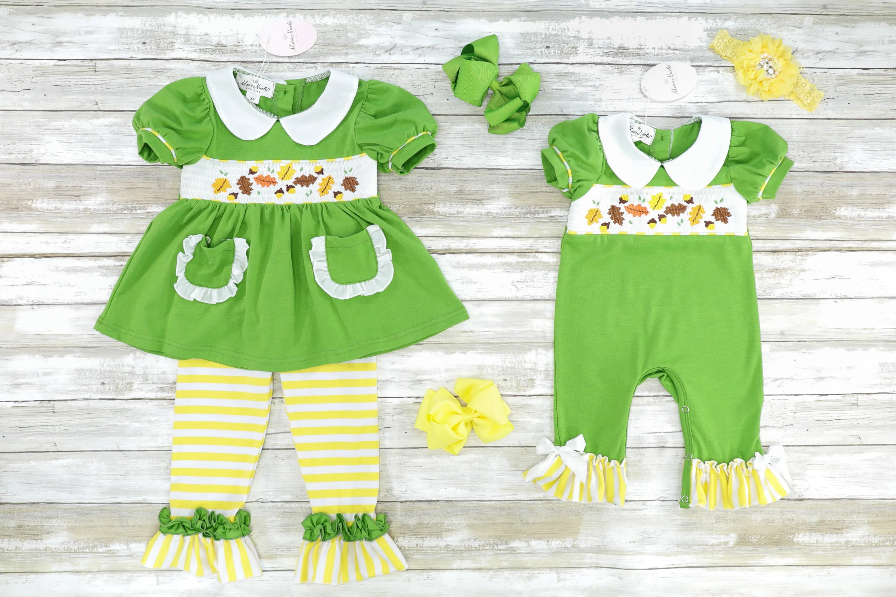 Acorns & Leaves Smocked Outfit