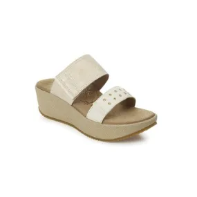 Aetrex Mallory Wedge Sandal (Women) - White