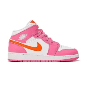 Air Jordan 1 Mid Pinksickle Safety Orange (GS)