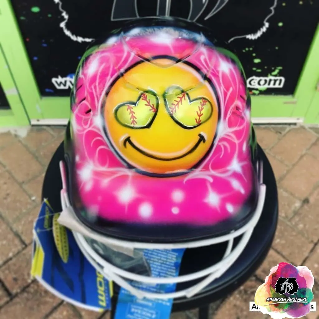 Airbrush Softball Emoji Design