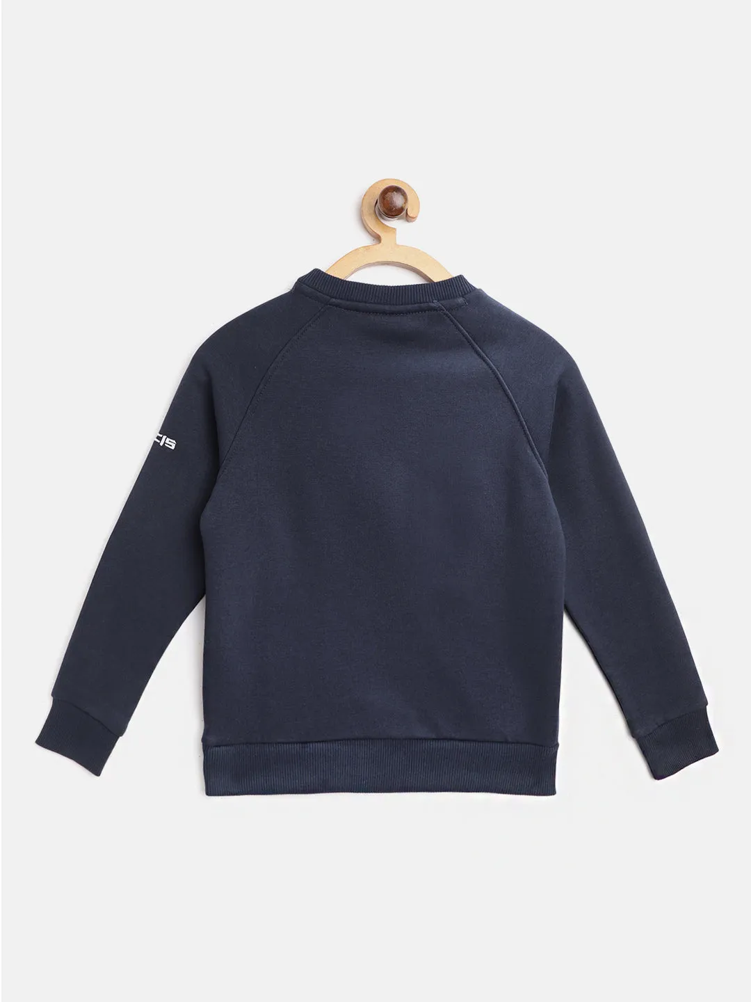 Alcis Boys Navy Blue & White Typography Print Sweatshirt