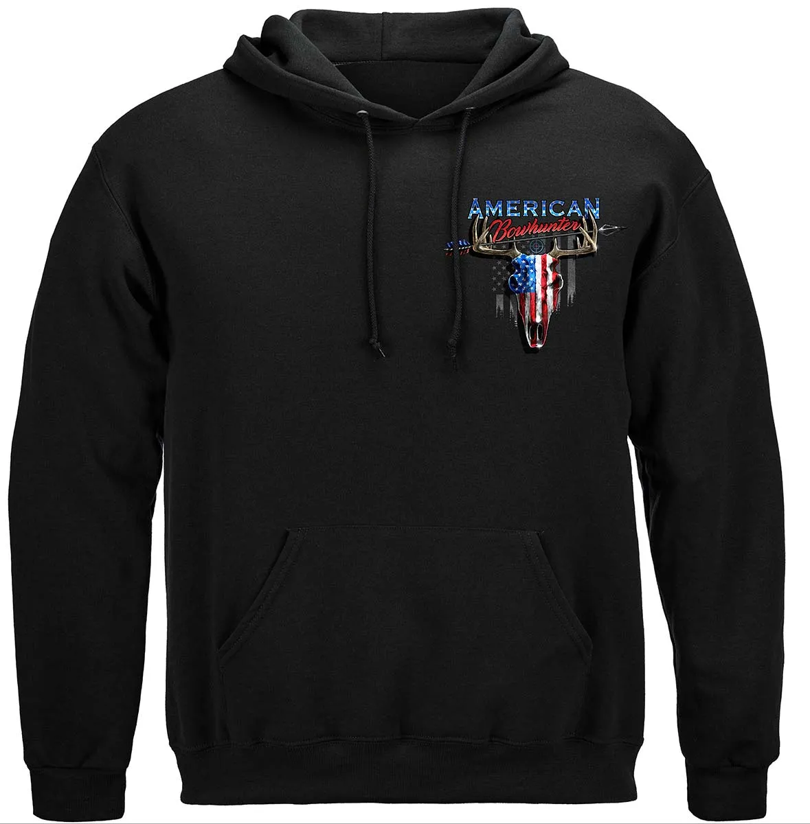 American Bow Hunter Patriotic Skull Hoodie