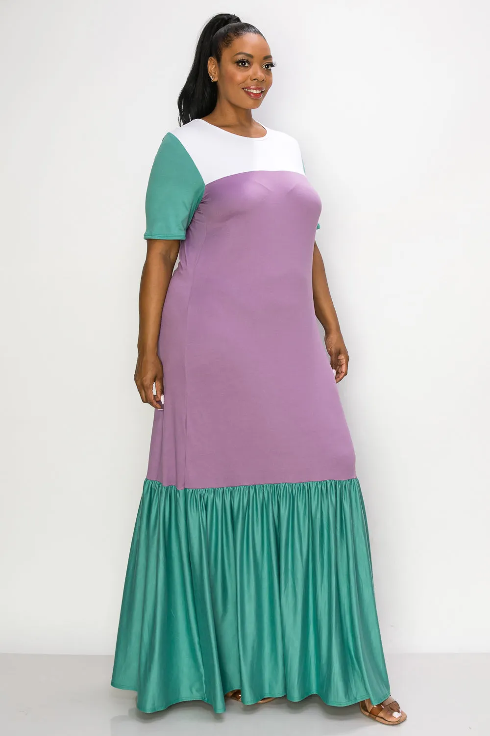 Ami Colorblock Maxi Dress