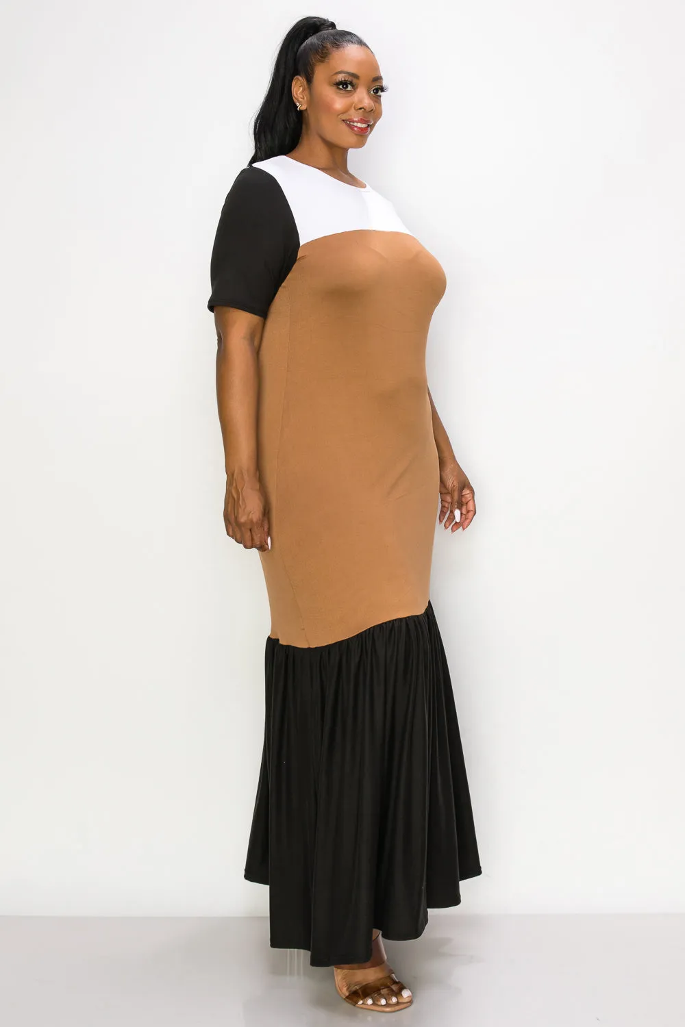 Ami Colorblock Maxi Dress