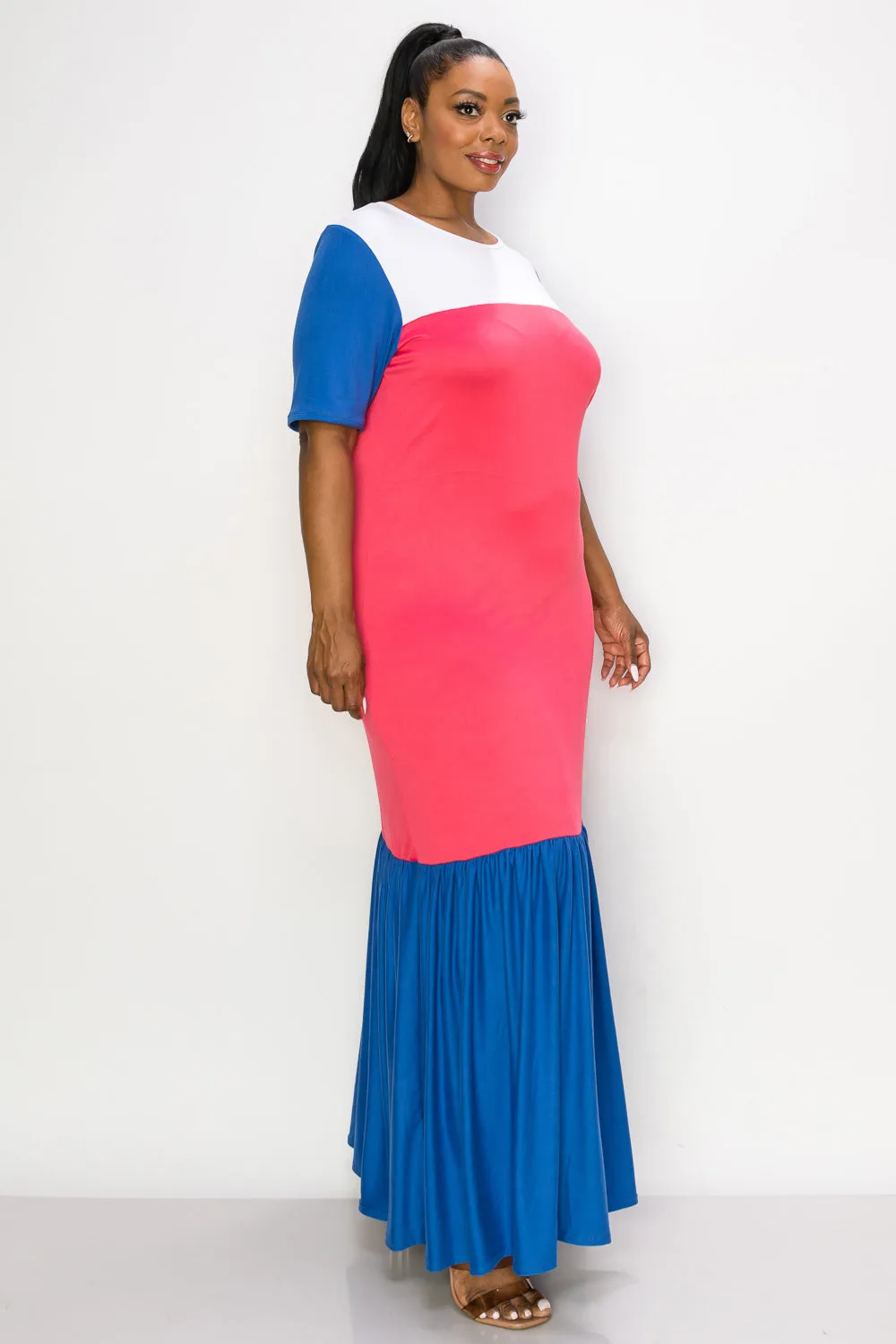 Ami Colorblock Maxi Dress