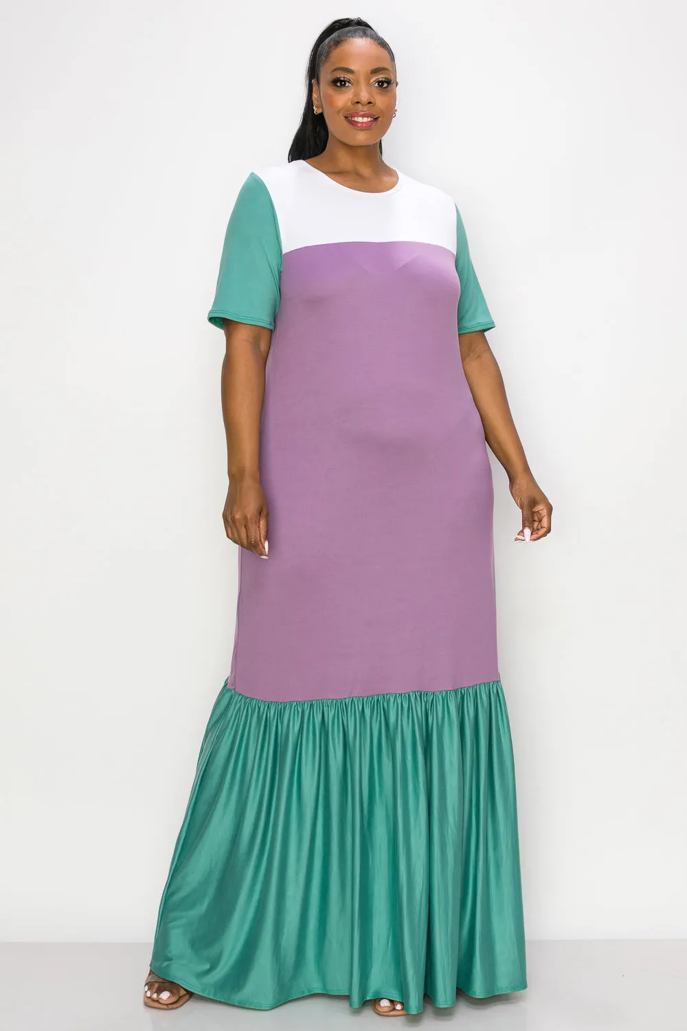 Ami Colorblock Maxi Dress