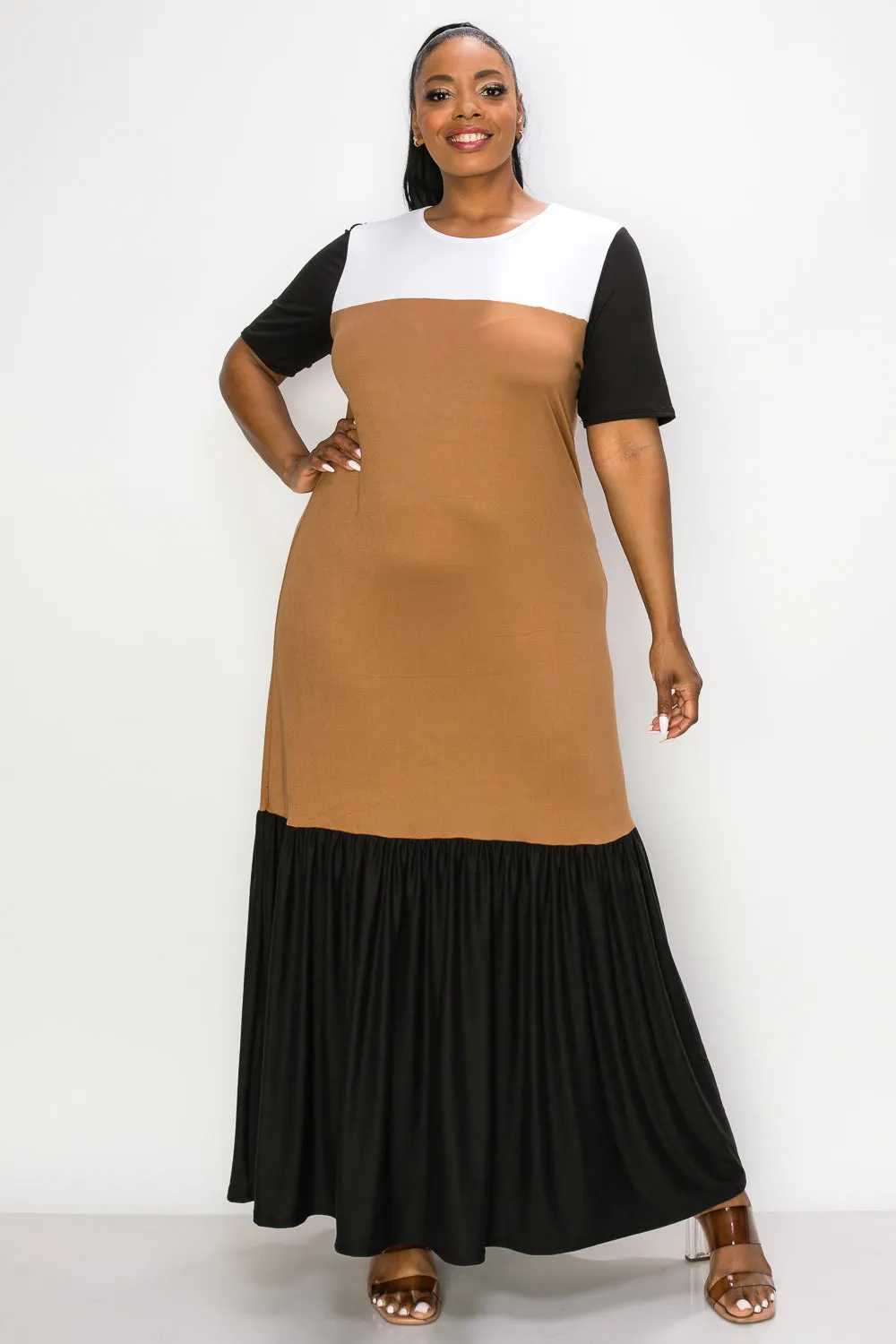 Ami Colorblock Maxi Dress