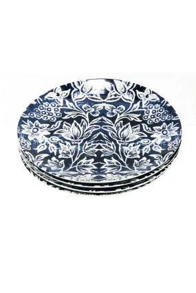 ANNA CHANDLER DINNER PLATE SET SPICE ISLAND INDIGO