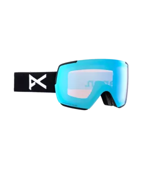 ANON M5S Black - Perceive Variable Blue   Perceive Cloudy Pink  MFI Facemask Snow Goggle