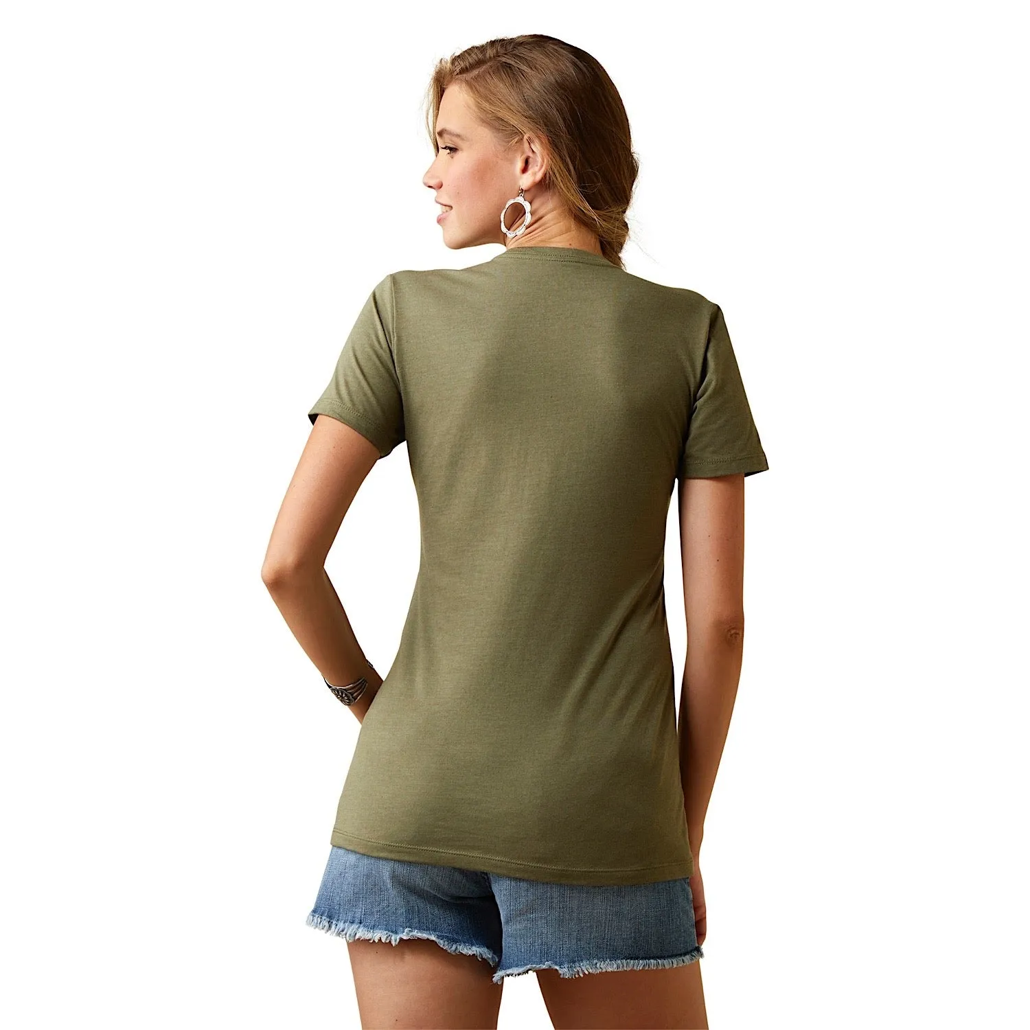 Ariat Womens Mustang Fever Tee Military Heather