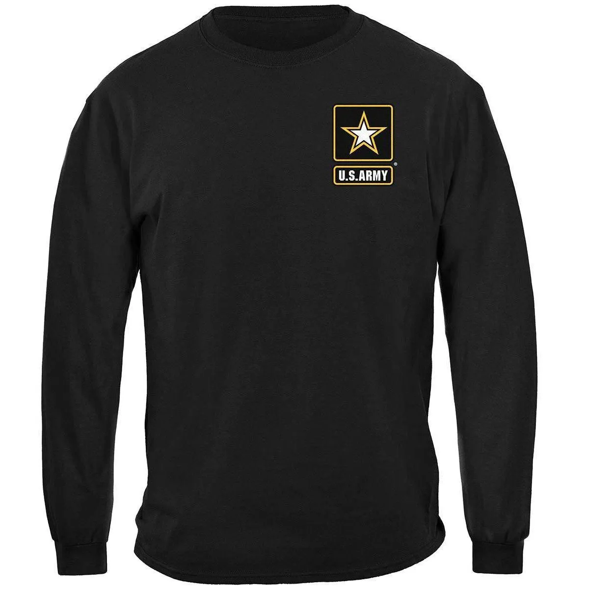 Army Strong Helicopter Soldier Black Long Sleeve