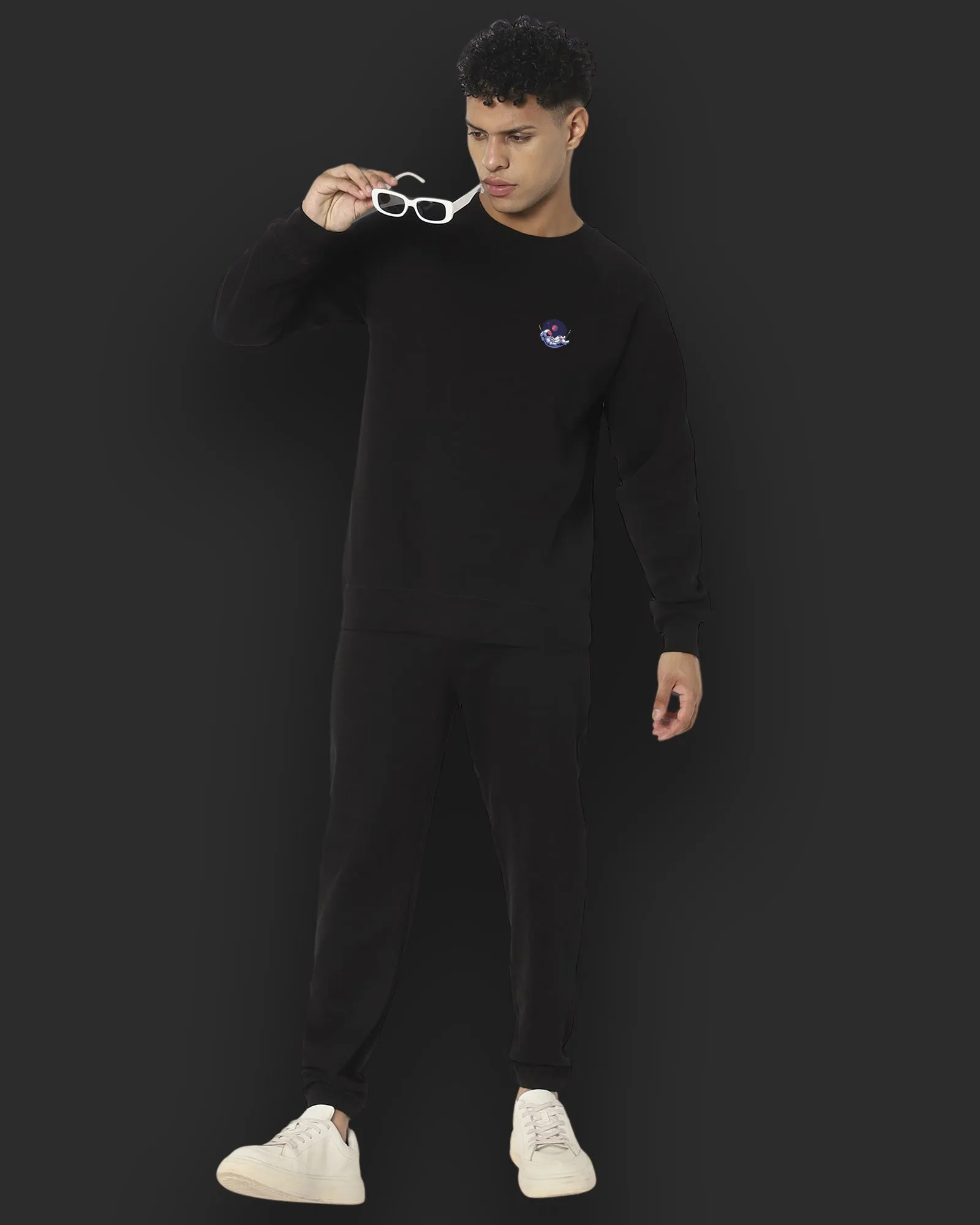 Astral Ascent HW Crew Sweatshirt: Black