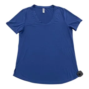 Athletic Top Short Sleeve By Athleta In Blue, Size: M