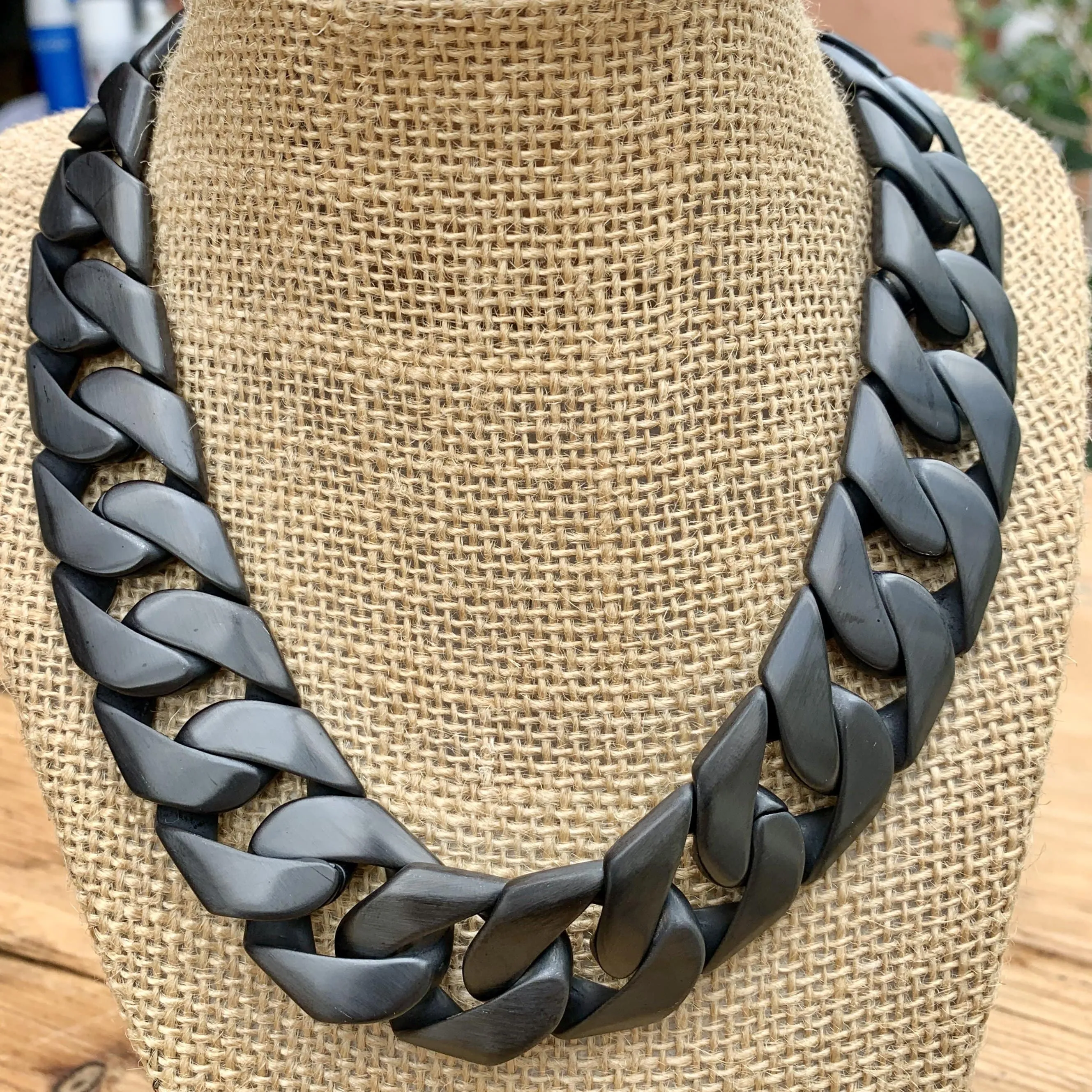 Bagger Necklace - Matte Black - 1 Wide - The Custom - MB21N