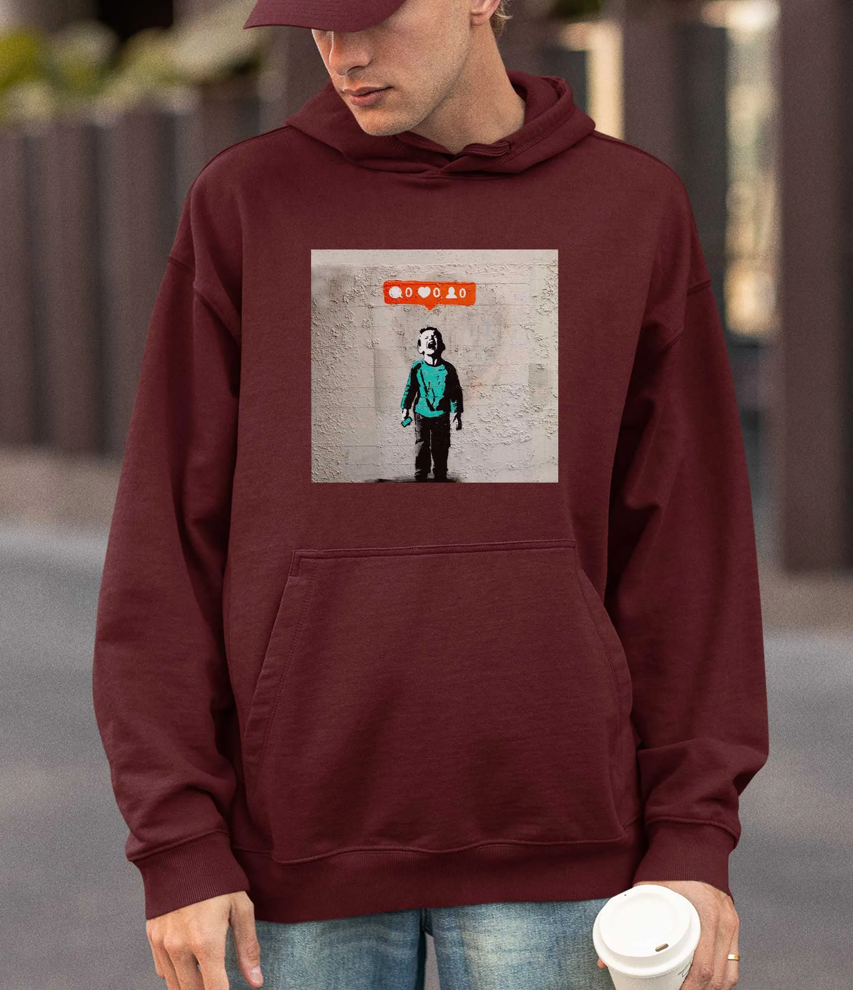 Banksy Hoodie - Social Media Boy