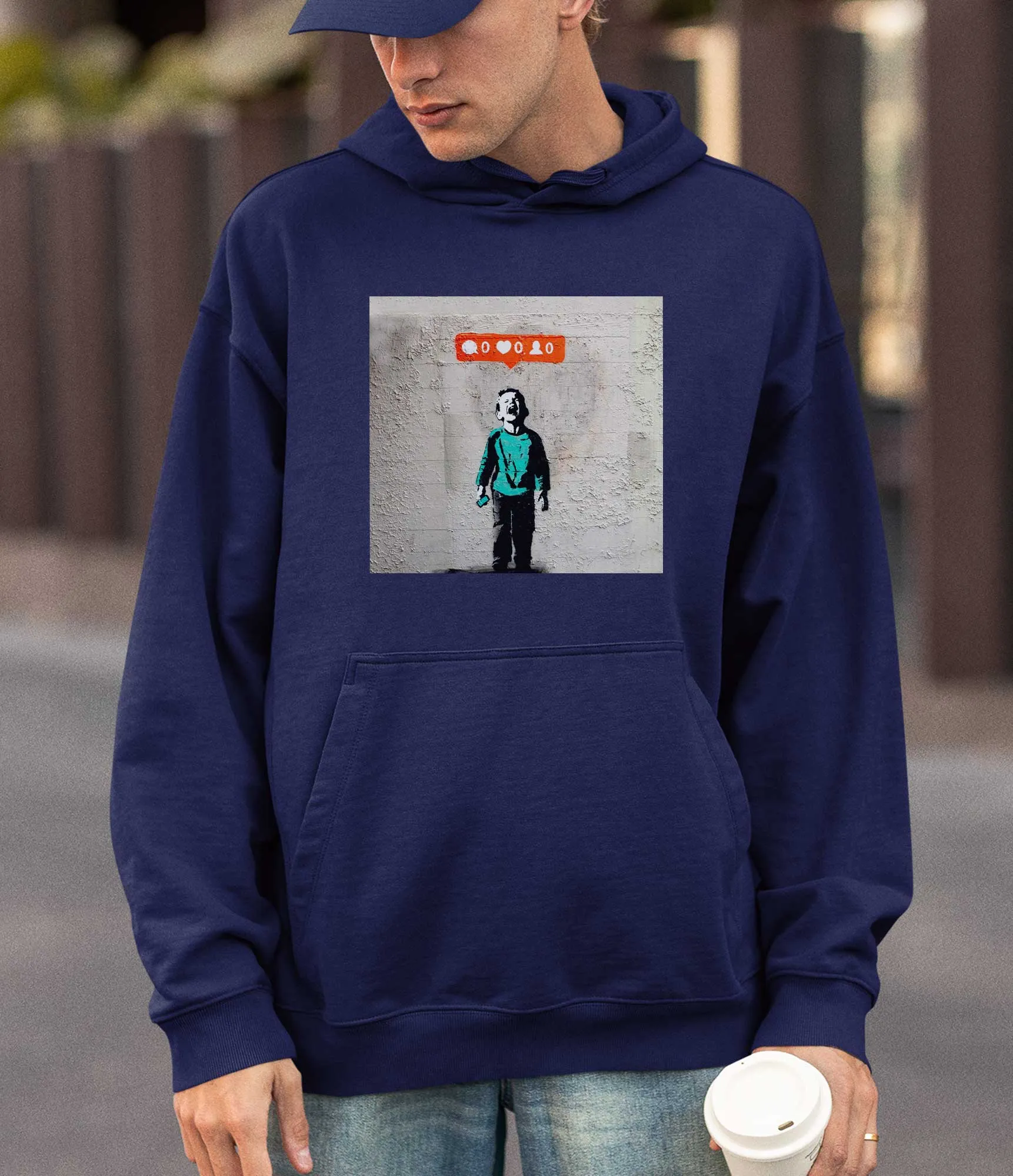 Banksy Hoodie - Social Media Boy