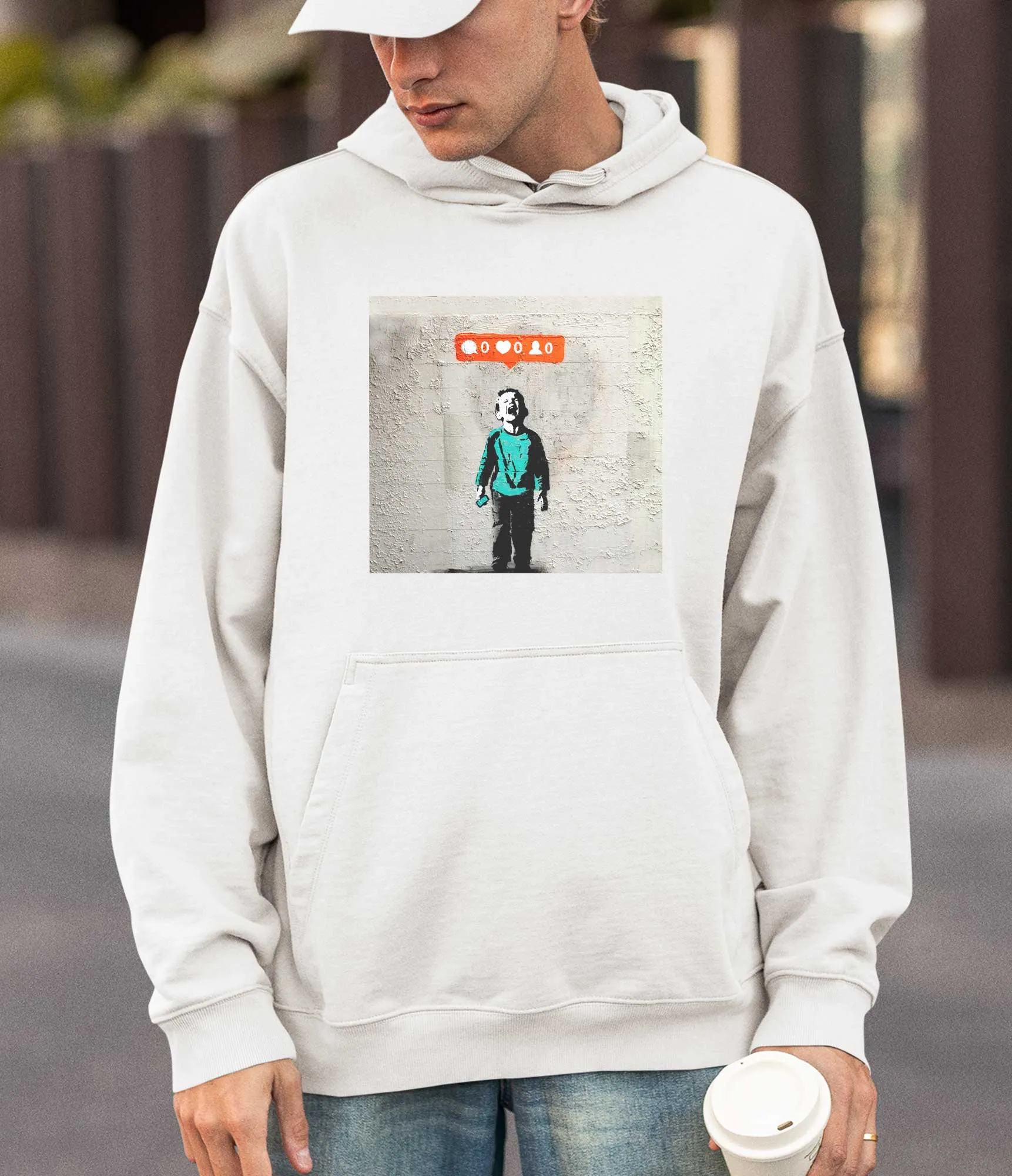 Banksy Hoodie - Social Media Boy