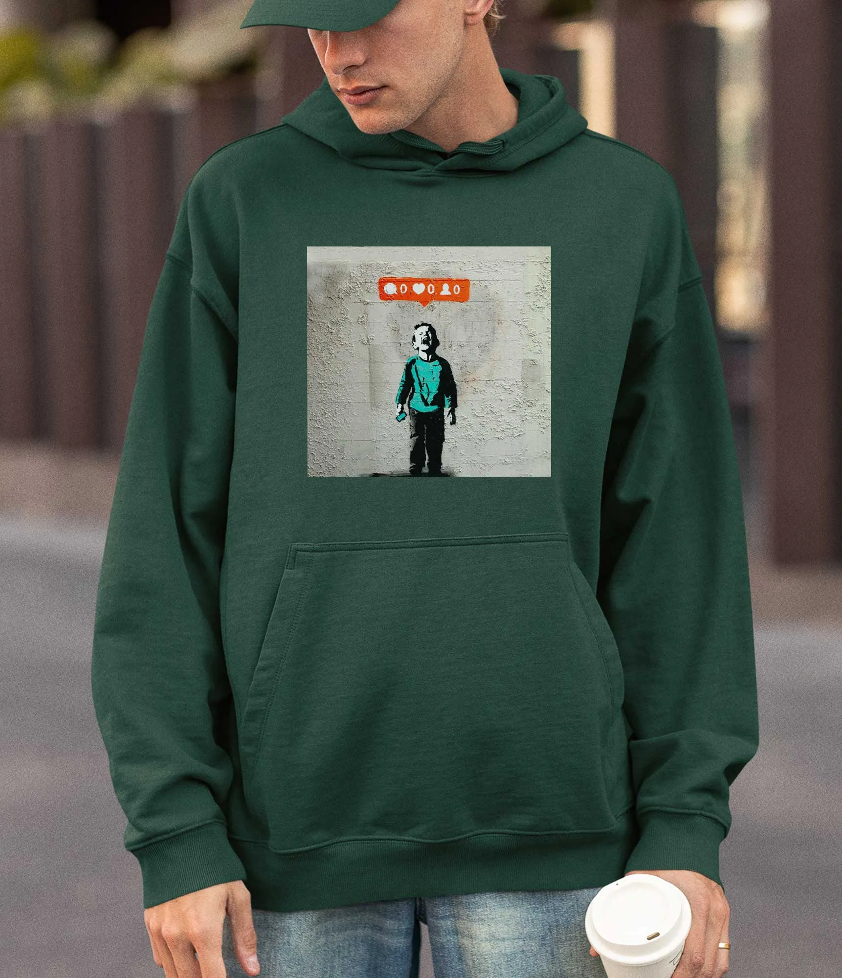 Banksy Hoodie - Social Media Boy