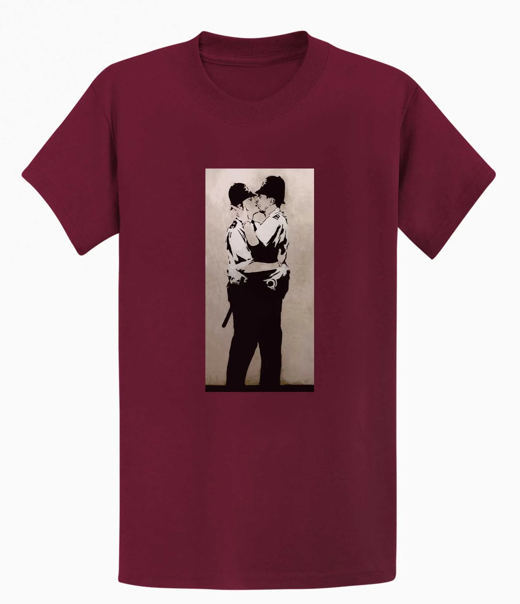 Banksy T-shirt - Kissing Coppers