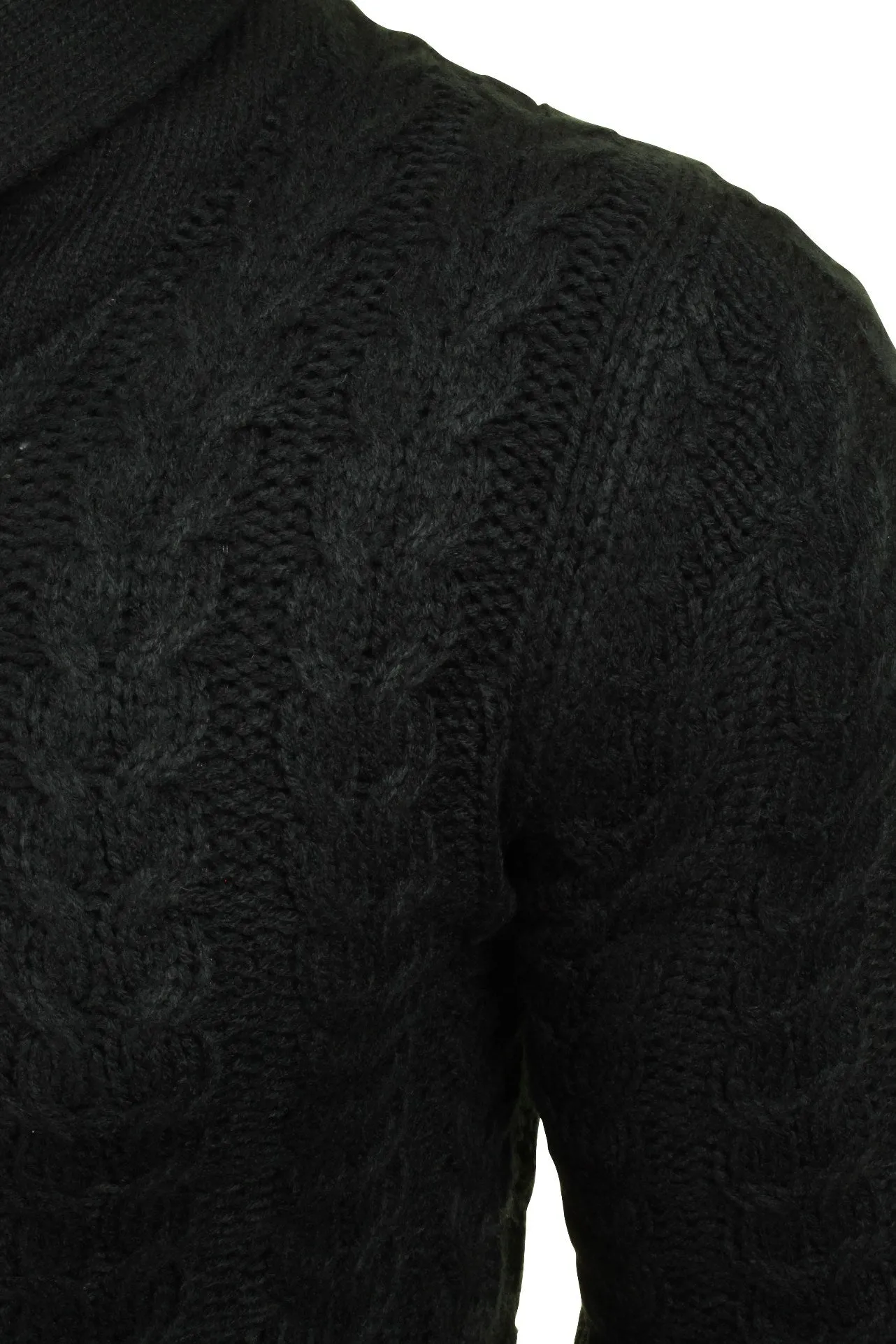 Brave Soul 'Schematic' Button Through Cardigan - All Over Knit Detail