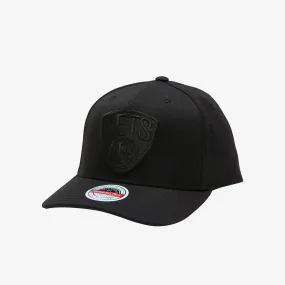 Brooklyn Nets All Black Logo Classic Red Snapback