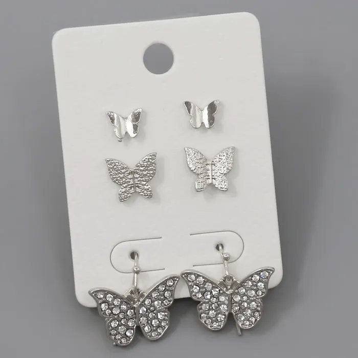 Butterfly Earring Set