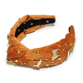 CAMEL DOG LOVER EMBELLISHED KNOTTED HEADBAND