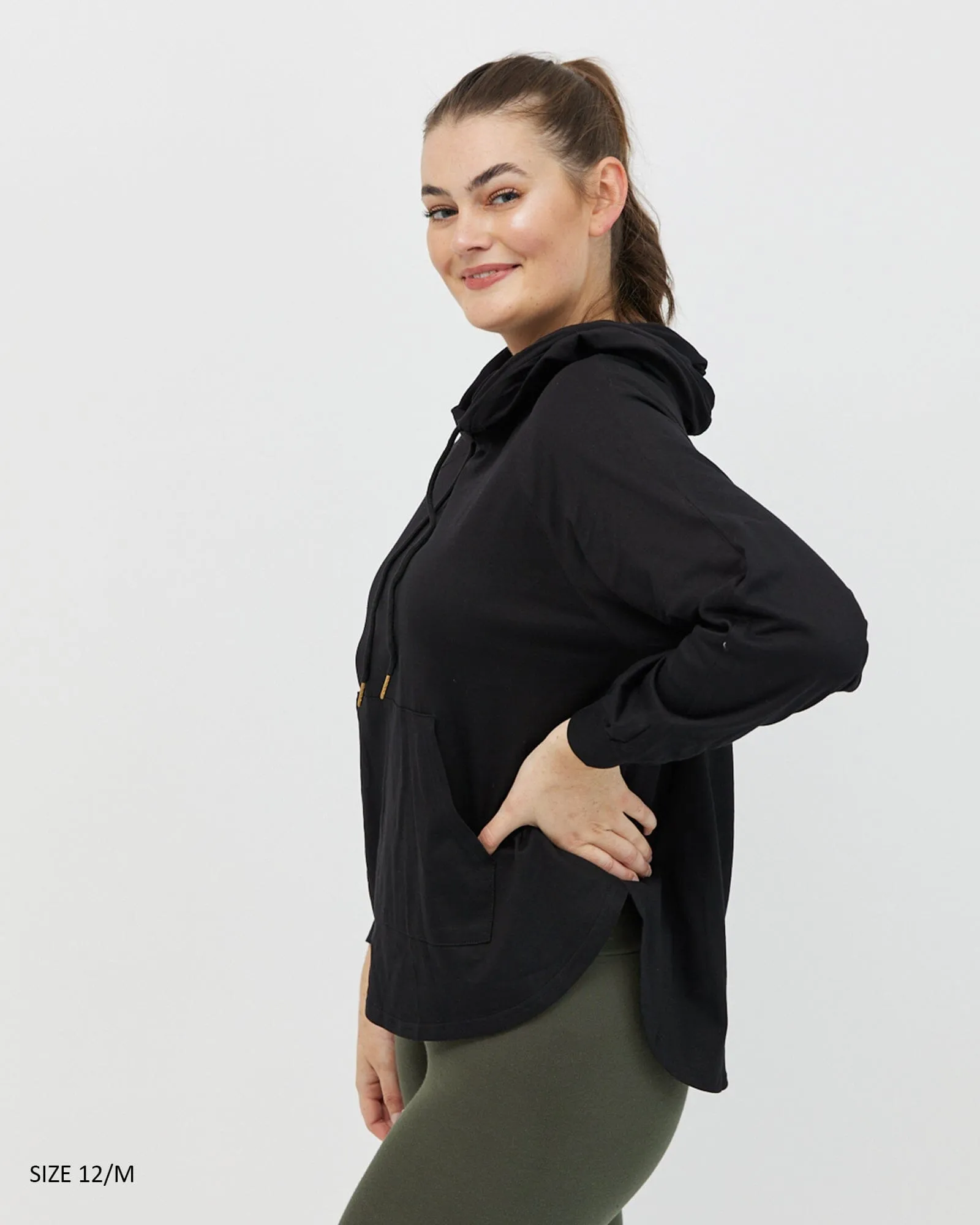 Chelle Long Sleeve Hoodie - Black