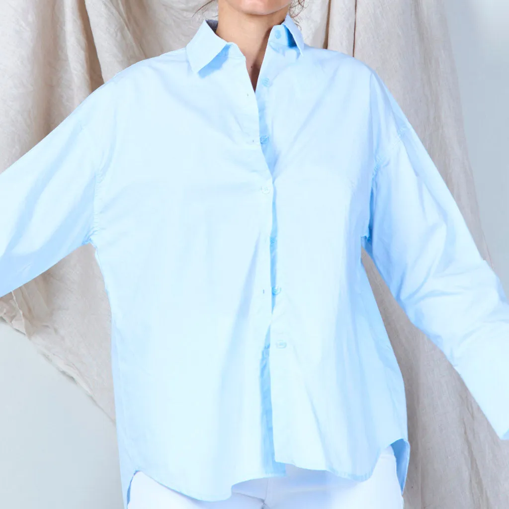 Classic 100% cotton button-down shirt wholesale