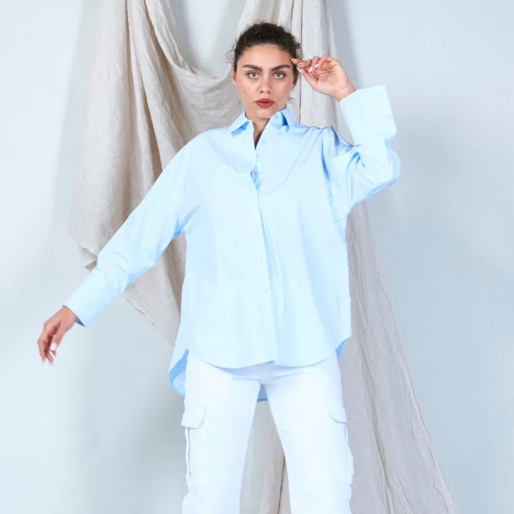 Classic 100% cotton button-down shirt wholesale