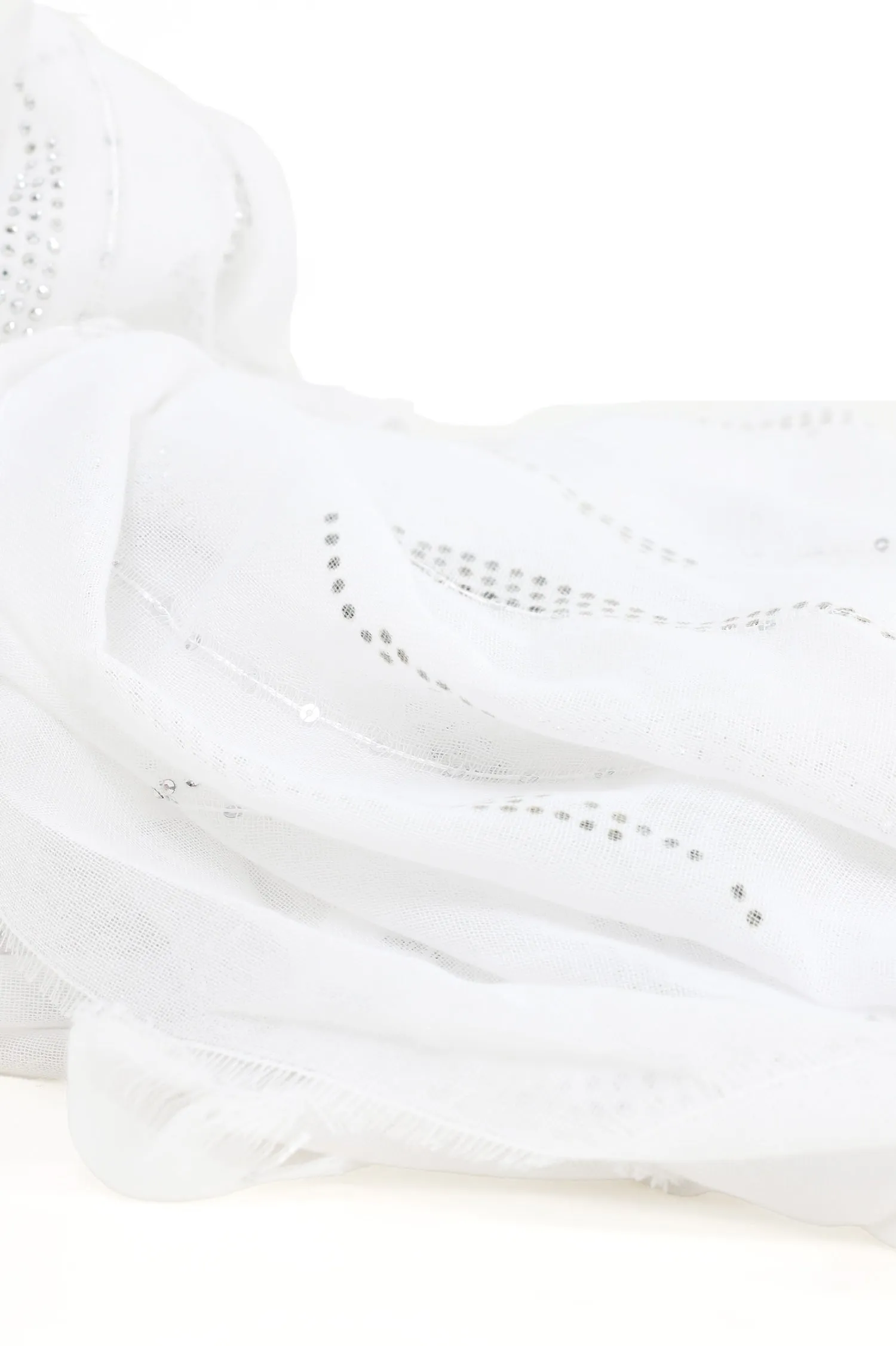 CLASSIC COTTON CHARM SCARF-WHITE