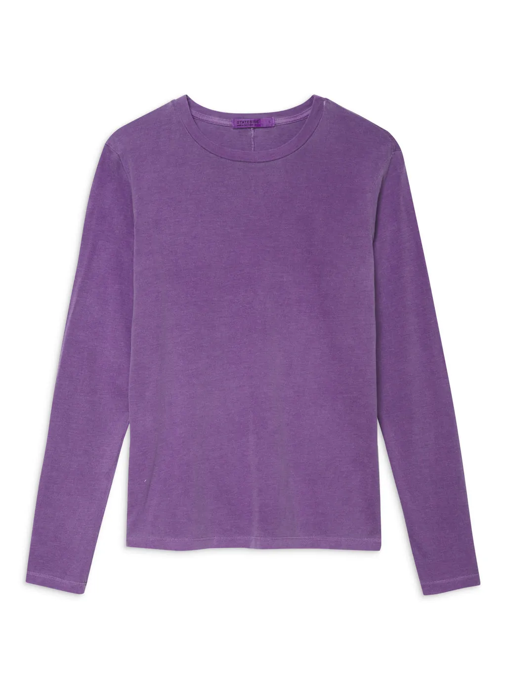 Cloud Jersey Long Sleeve Crew in Hyacinth