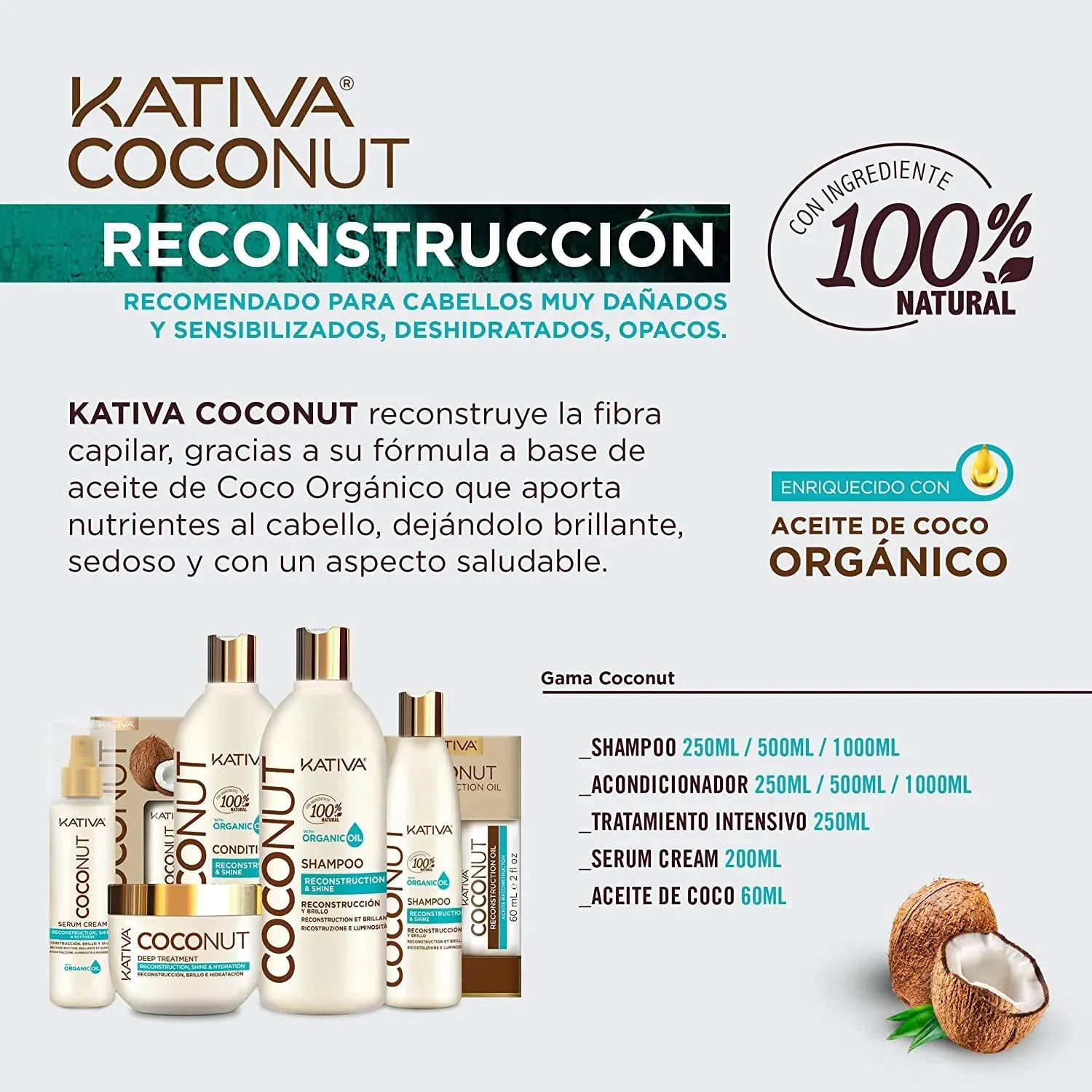 Coconut Shampoo 250 ml By Kativa