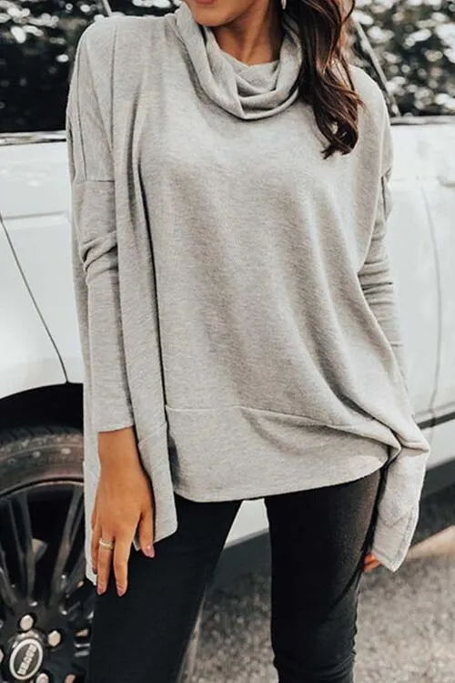 Cold Weather Goddess Cowl Neck Top