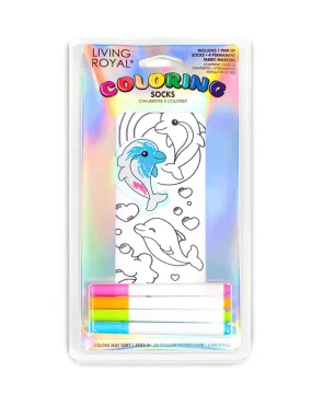 Coloring Socks Dolphins