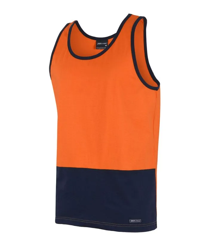 Cotton Hi Vis Contrast Singlet