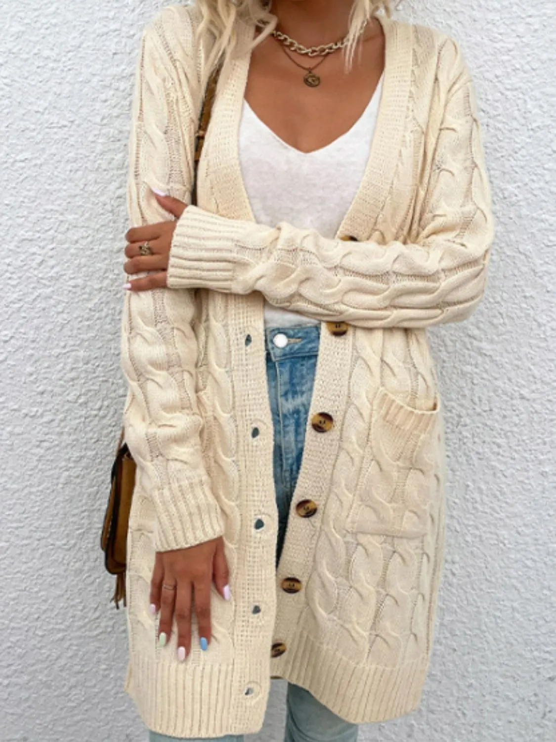 Cozy Up with Cable Knit Cardigan