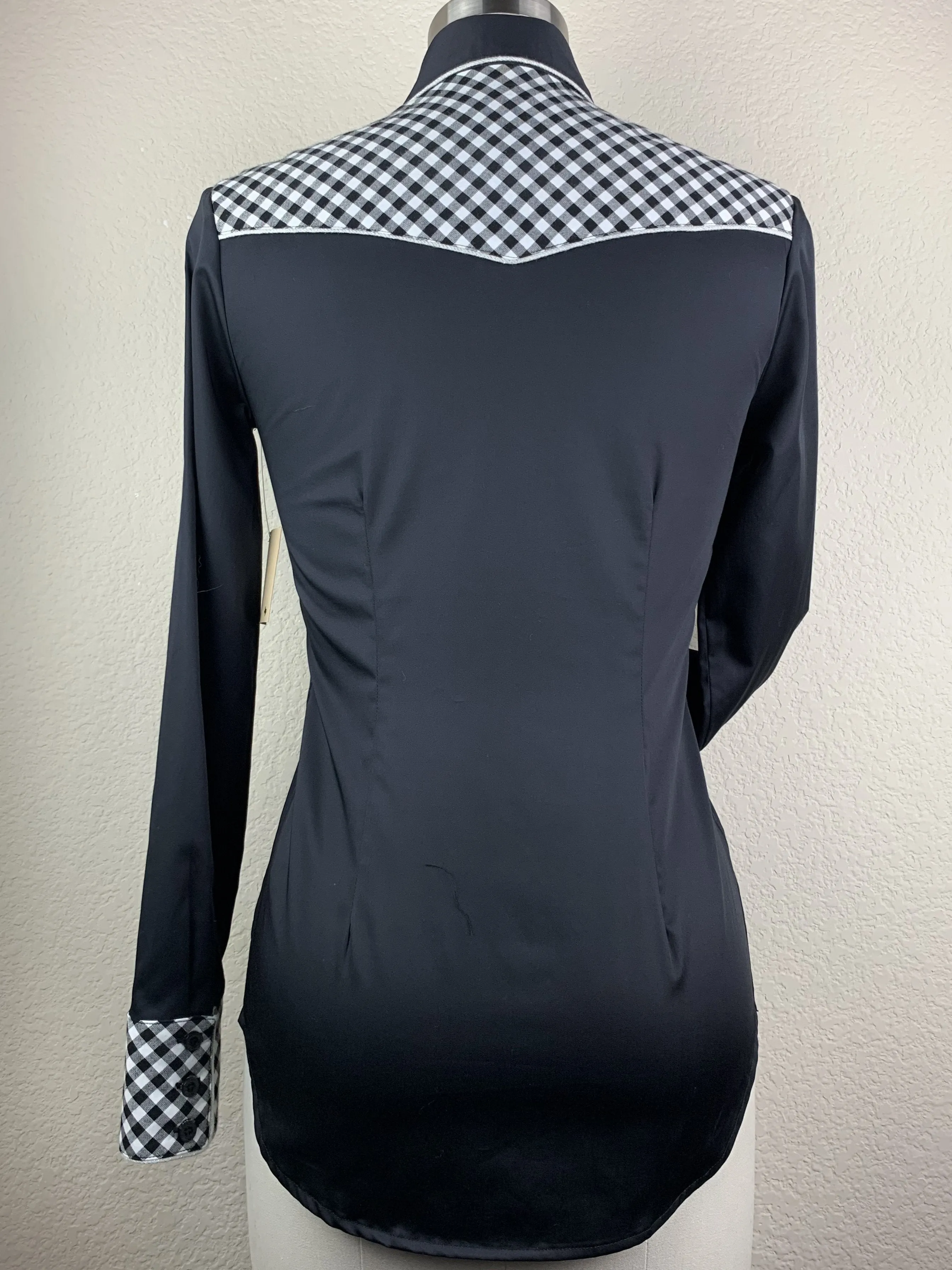 CR Western Pro Black Cotton Sateen with Gingham