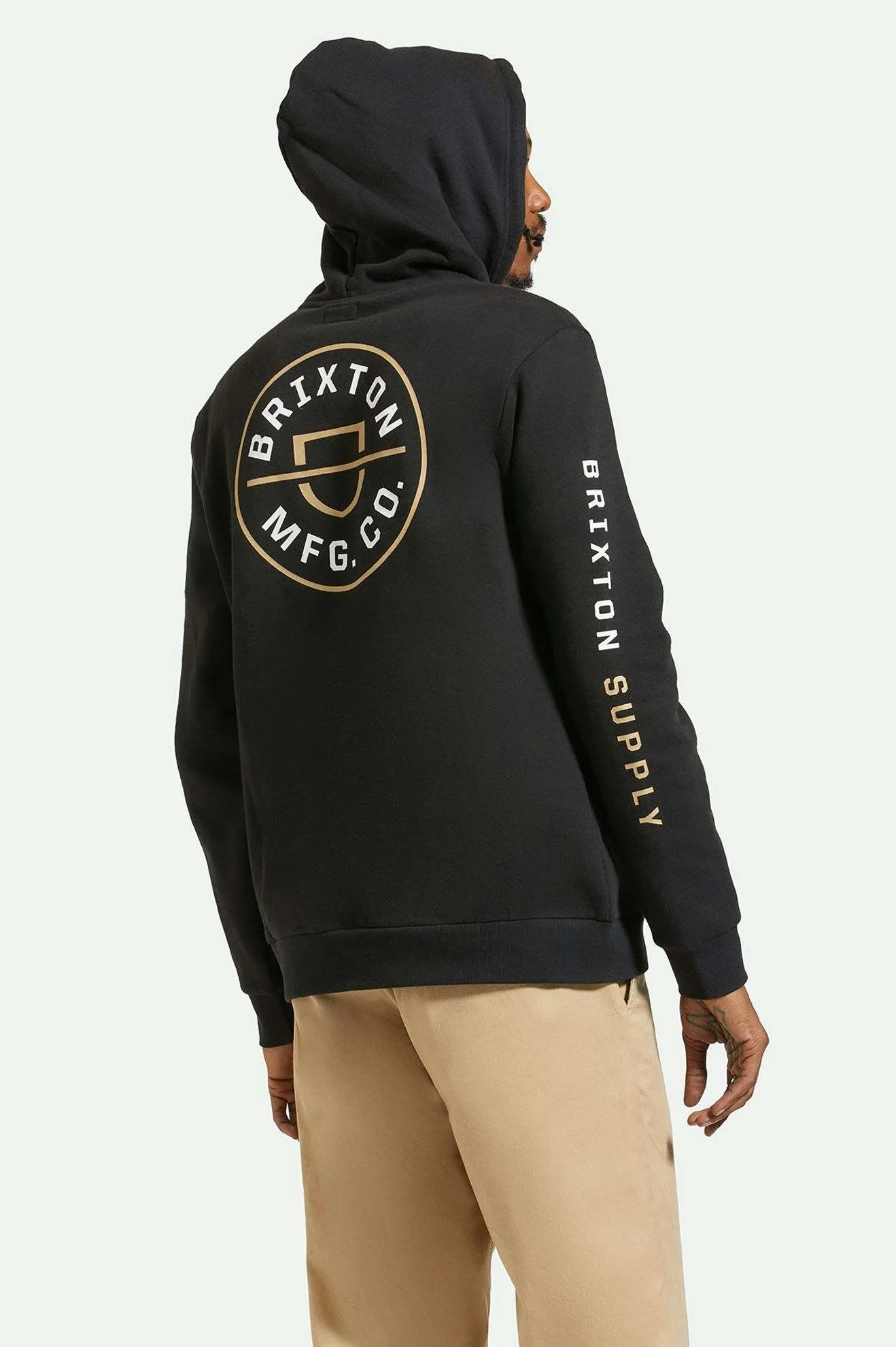 Crest Hoodie - Black/Sand/White