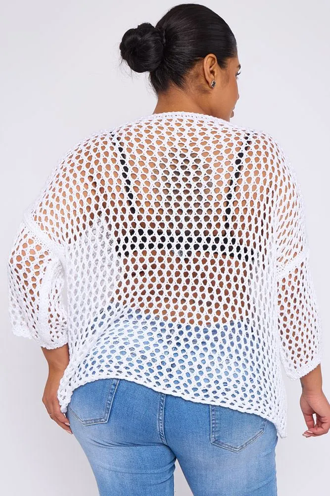 Crochet Star Pattern Mesh Cotton Top