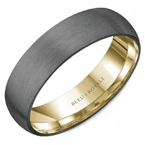 Crown Ring Gold & Grey Tantalum Wedding Band