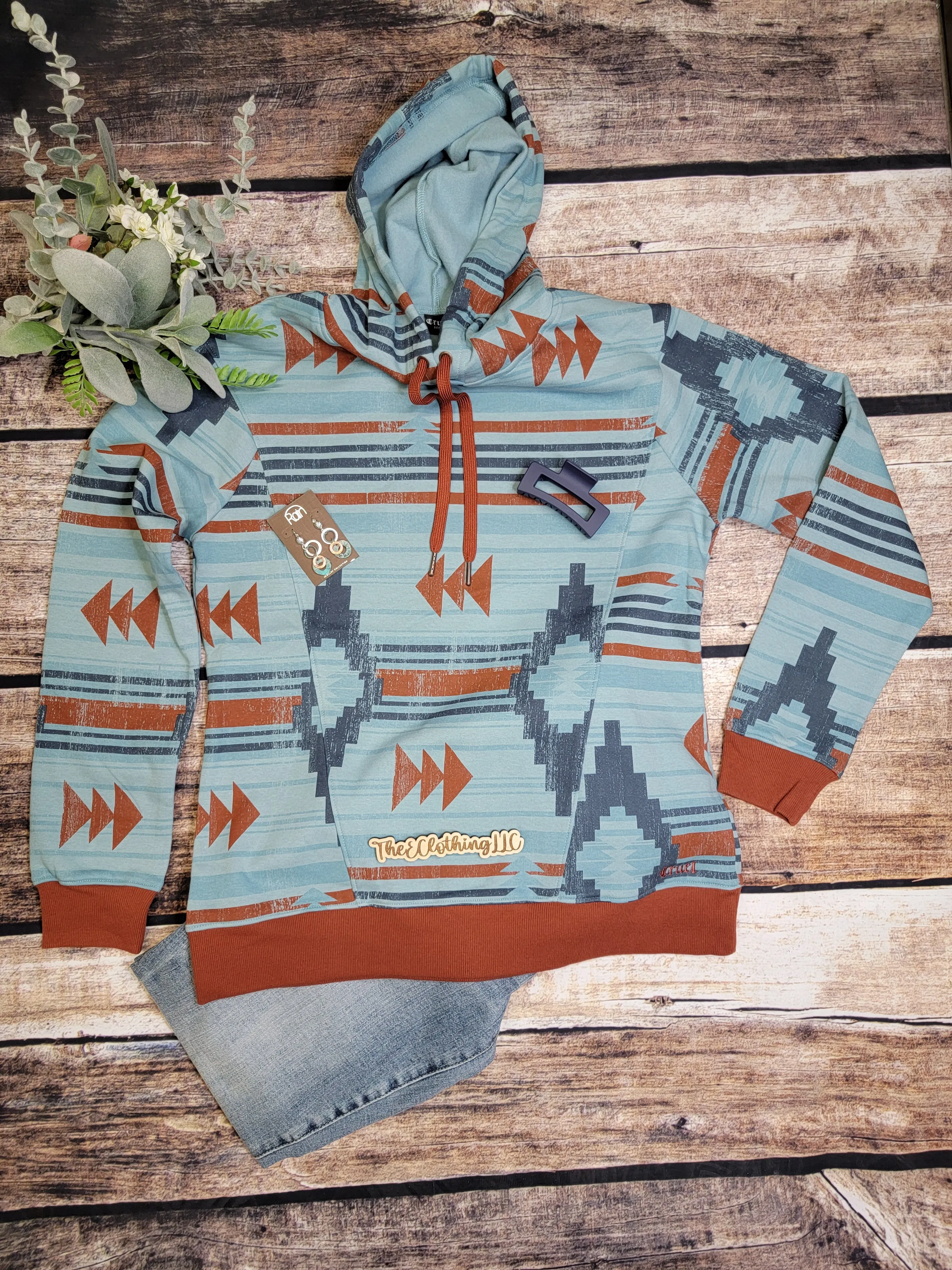 Cruel Women's Southwestern Print Hoodie