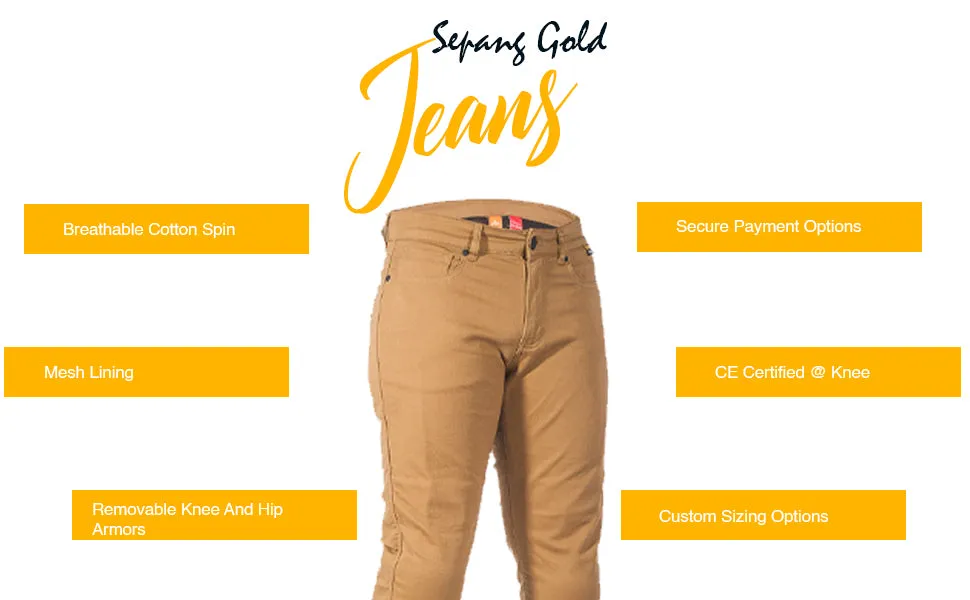 Custom Size Sepang Gold Men's Jeans