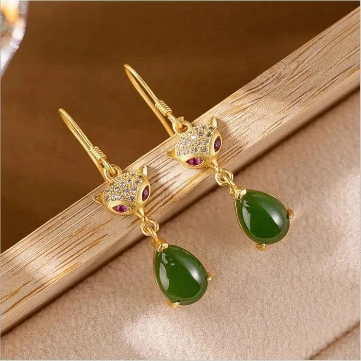 Designer Craft Charm Emerald Earrings