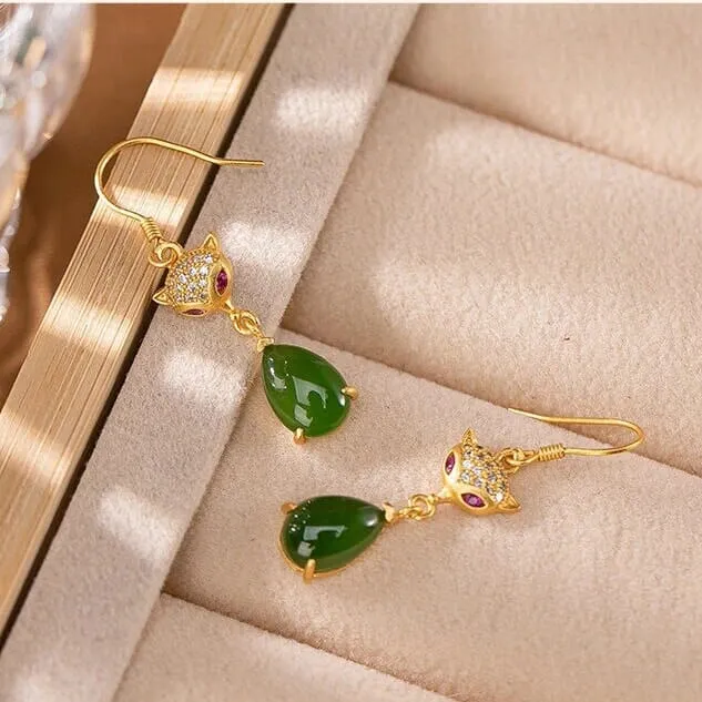 Designer Craft Charm Emerald Earrings