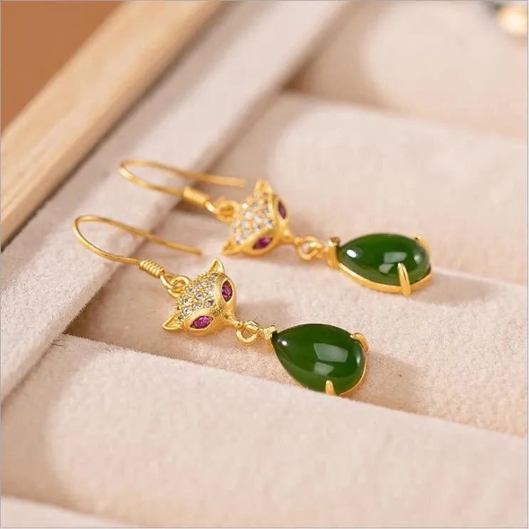 Designer Craft Charm Emerald Earrings