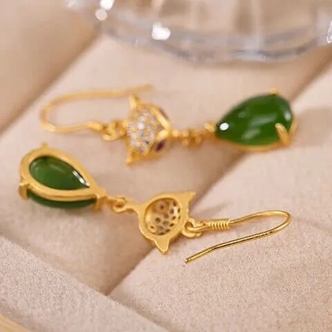 Designer Craft Charm Emerald Earrings