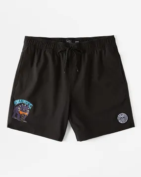 Dog Days Layback 17 Swim Trunks - Black