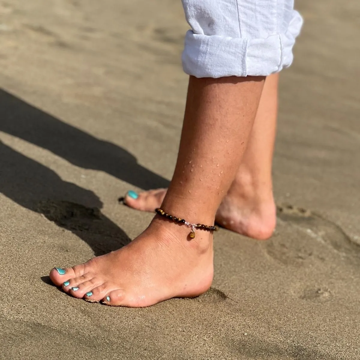 Enduring Patience - Tiger Eye Anklet